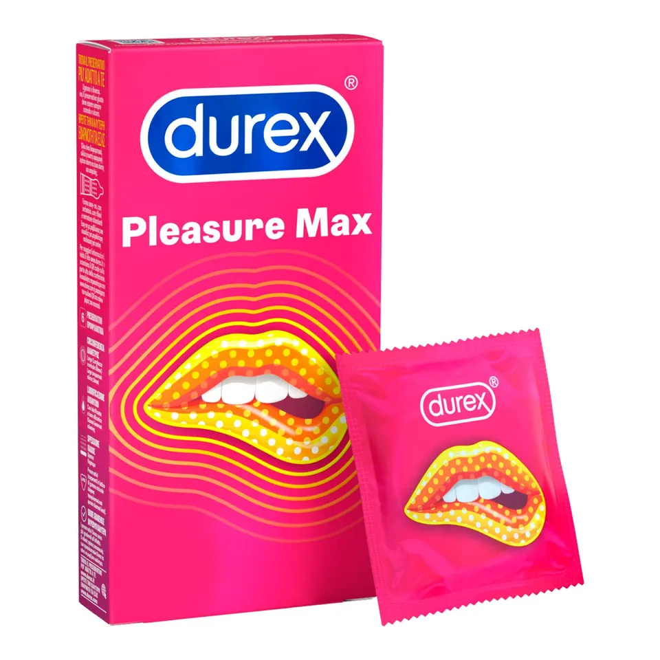 Durex Pleasuremax preservativi con nervature 12 pezzi