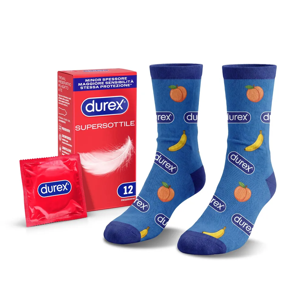 Durex SuperSottile preservativi 12 pezzi + calzini