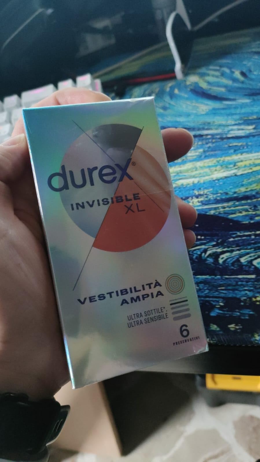 Durex Supersottile Invisible XL preservativi 12 pezzi sottili