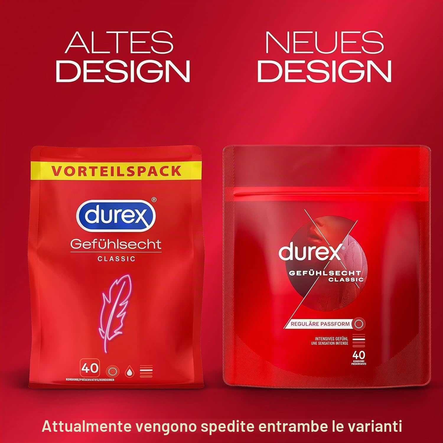 Durex Contatto Comfort preservativi 80 pz sottili 56 mm