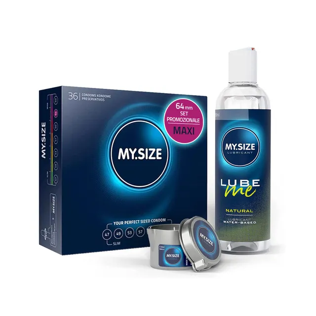 MY.SIZE PRO preservativi 64 mm 36 pz + lubrificante set