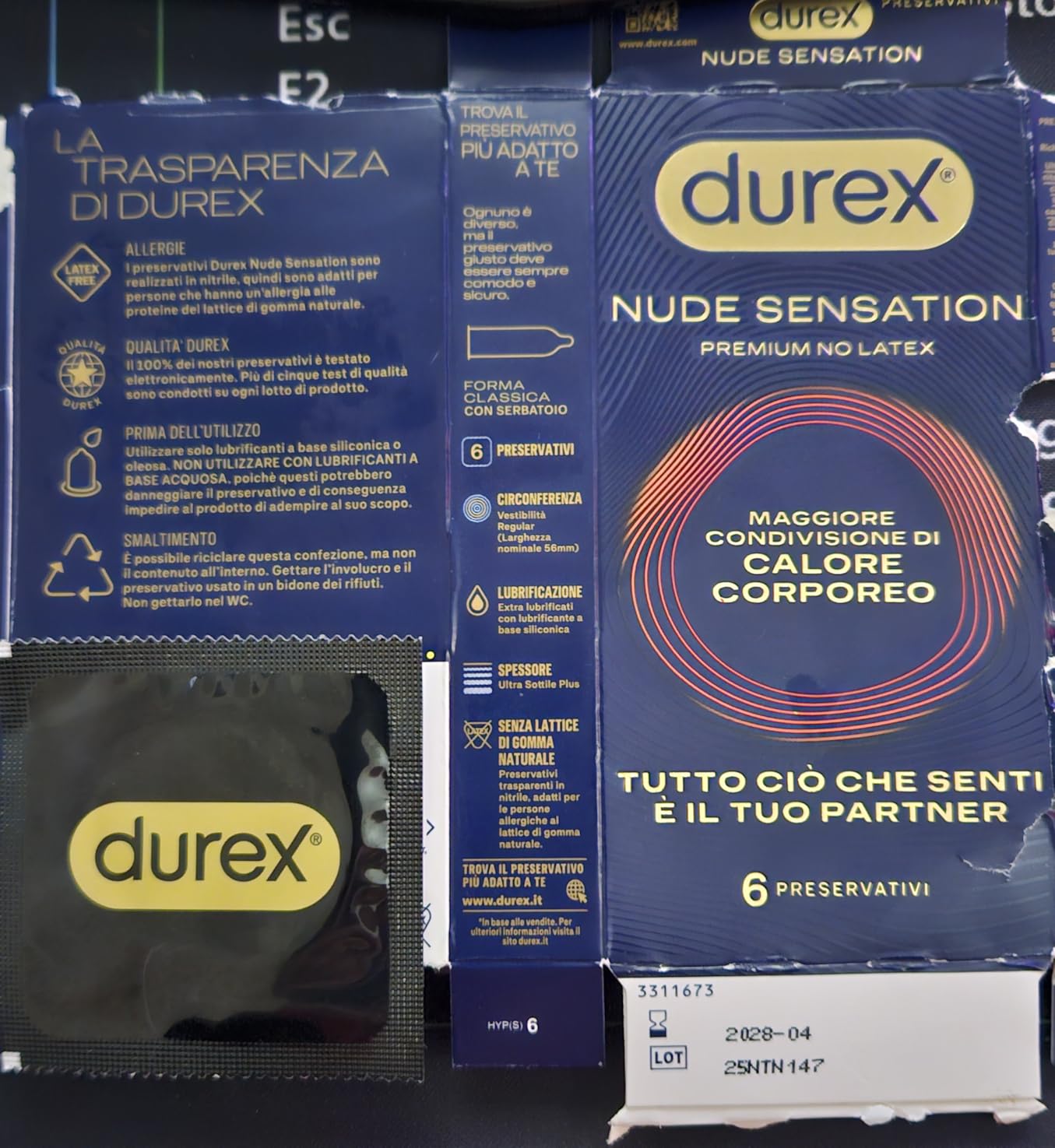 Durex Nude Sensation Preservativi 36 Pezzi Nitrile Sottili