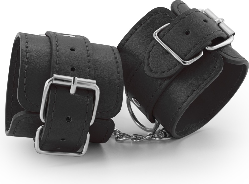 Crushious Bondage Love manette similpelle nere regolabili