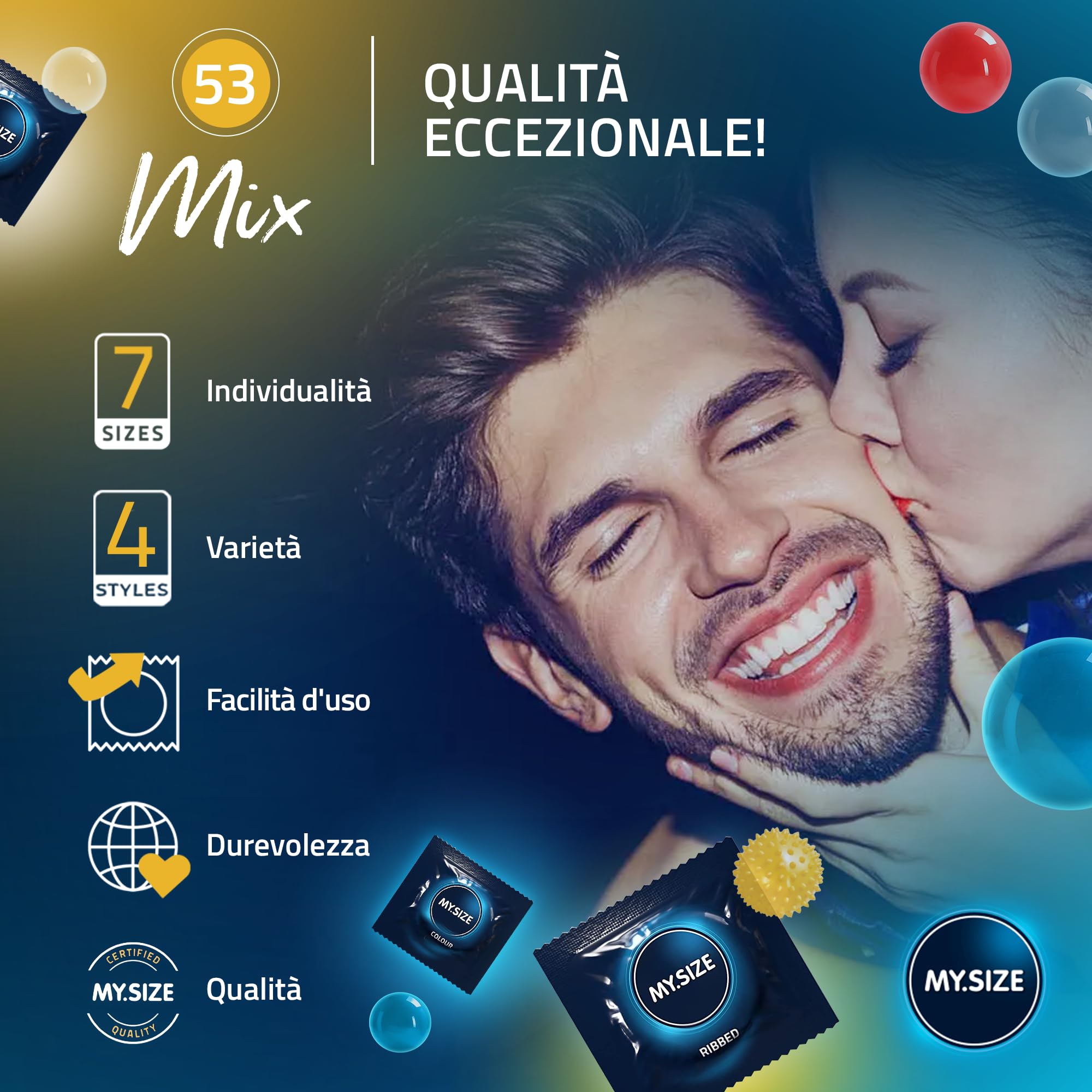 MY.SIZE PRO Mix 53 mm preservativi 10 pezzi assortiti