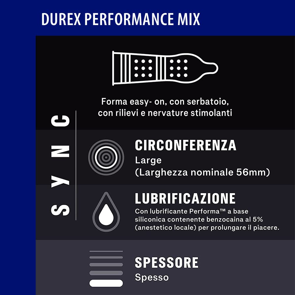 Durex Mix Performance preservativi ritardanti 24 + gel 50 ml