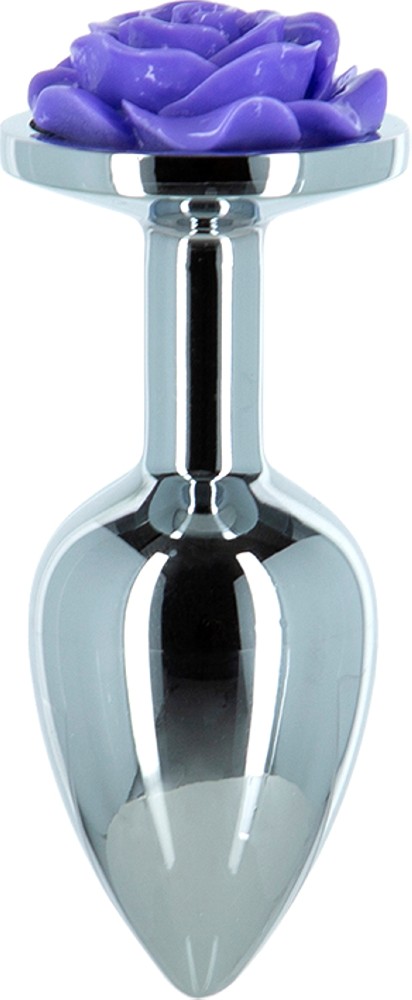 Lux Active Purple Rose plug anale metallo con bullet
