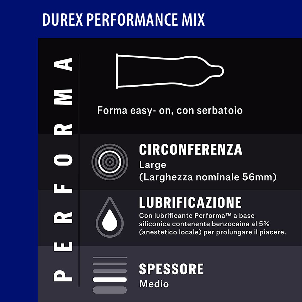 Durex Mix Performance preservativi ritardanti 24 + gel 50 ml