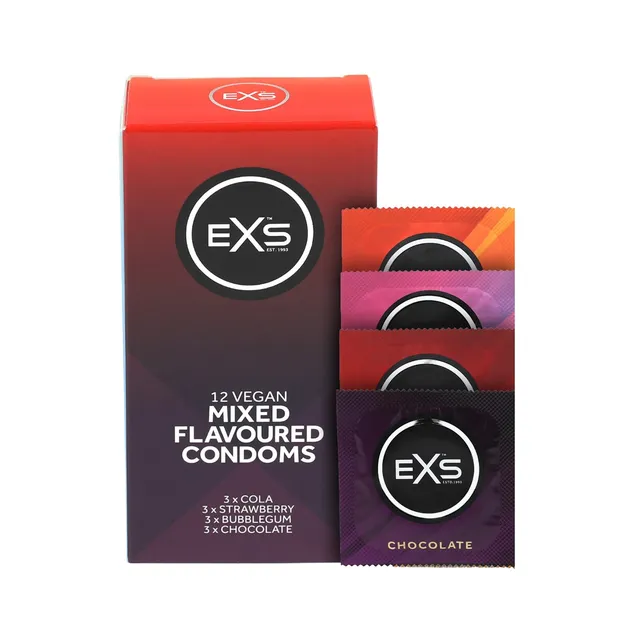 EXS Mixed preservativi aromatizzati 12 pezzi 4 gusti