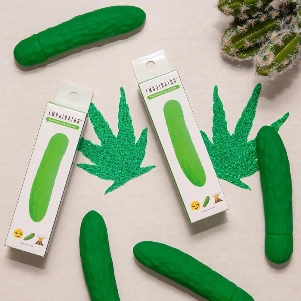 Emojibator Pickle mini vibratore bullet silicone 10 modi