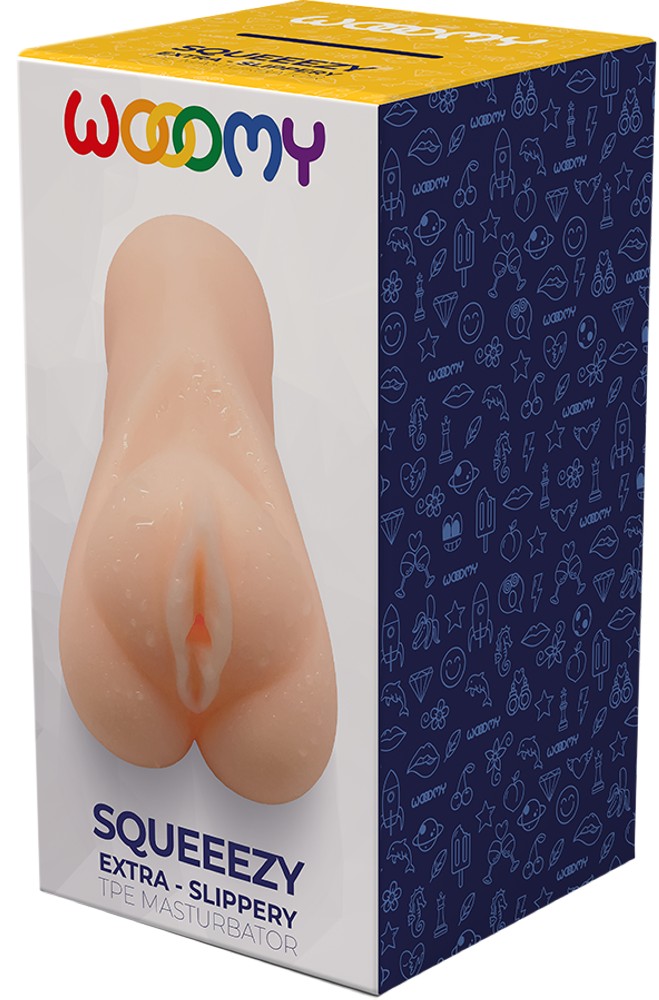 Wooomy Squeezy masturbatore uomo vagina 13,2 cm