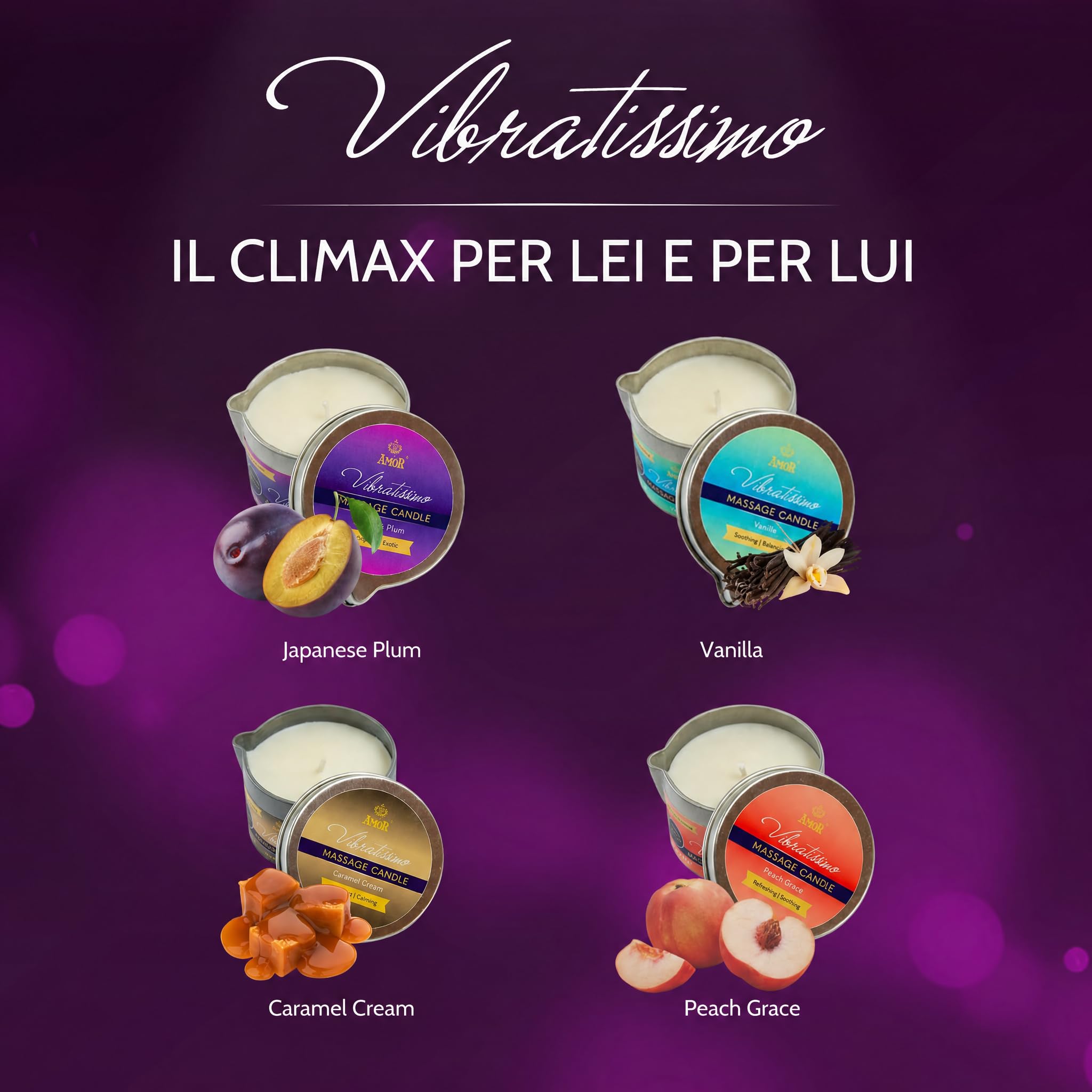 AMOR Vibratissimo Candela Massaggio Vanilla 100 ml