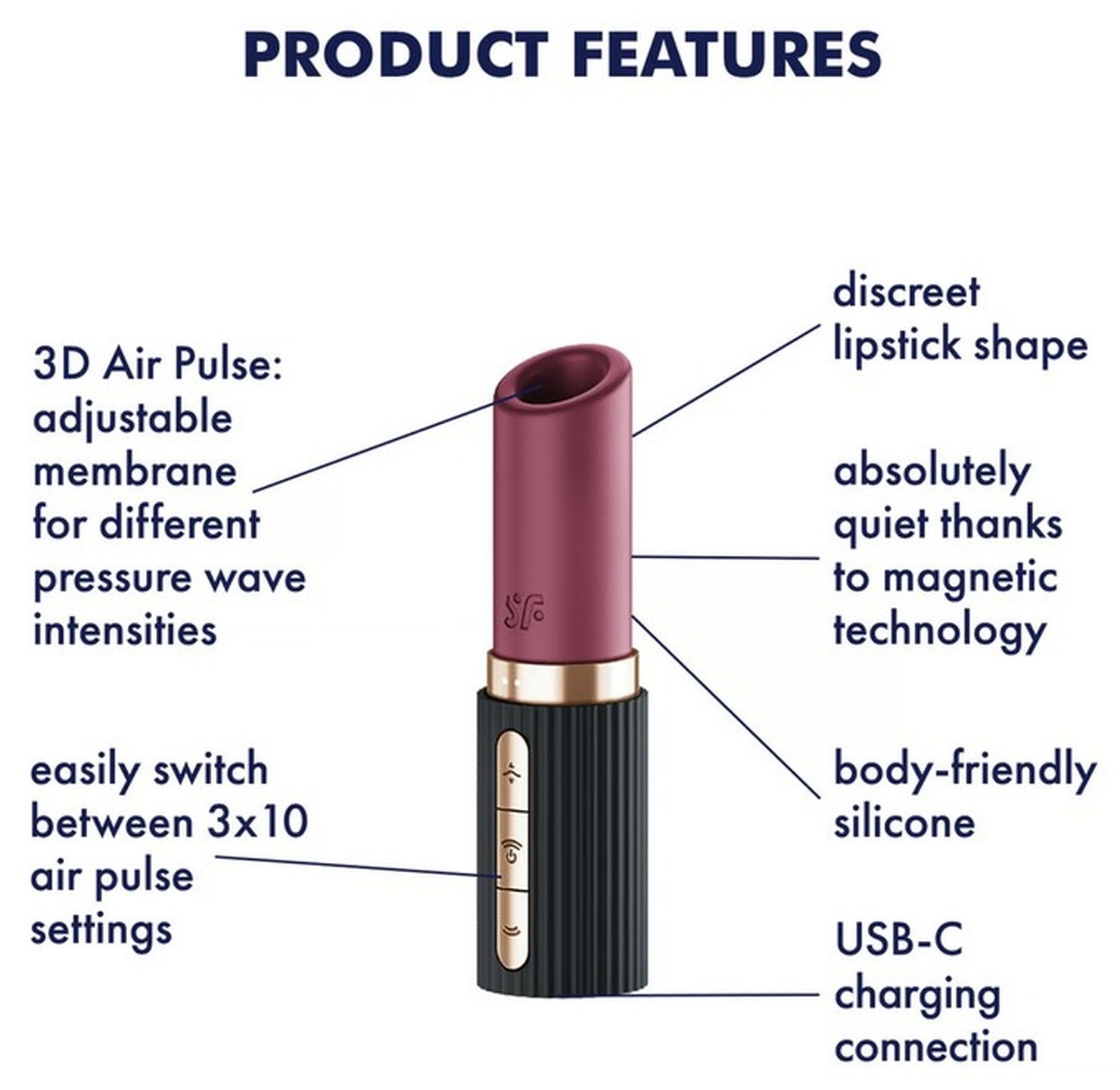 Satisfyer Pro 2 Kiss rossetto vibrante a onde d'aria