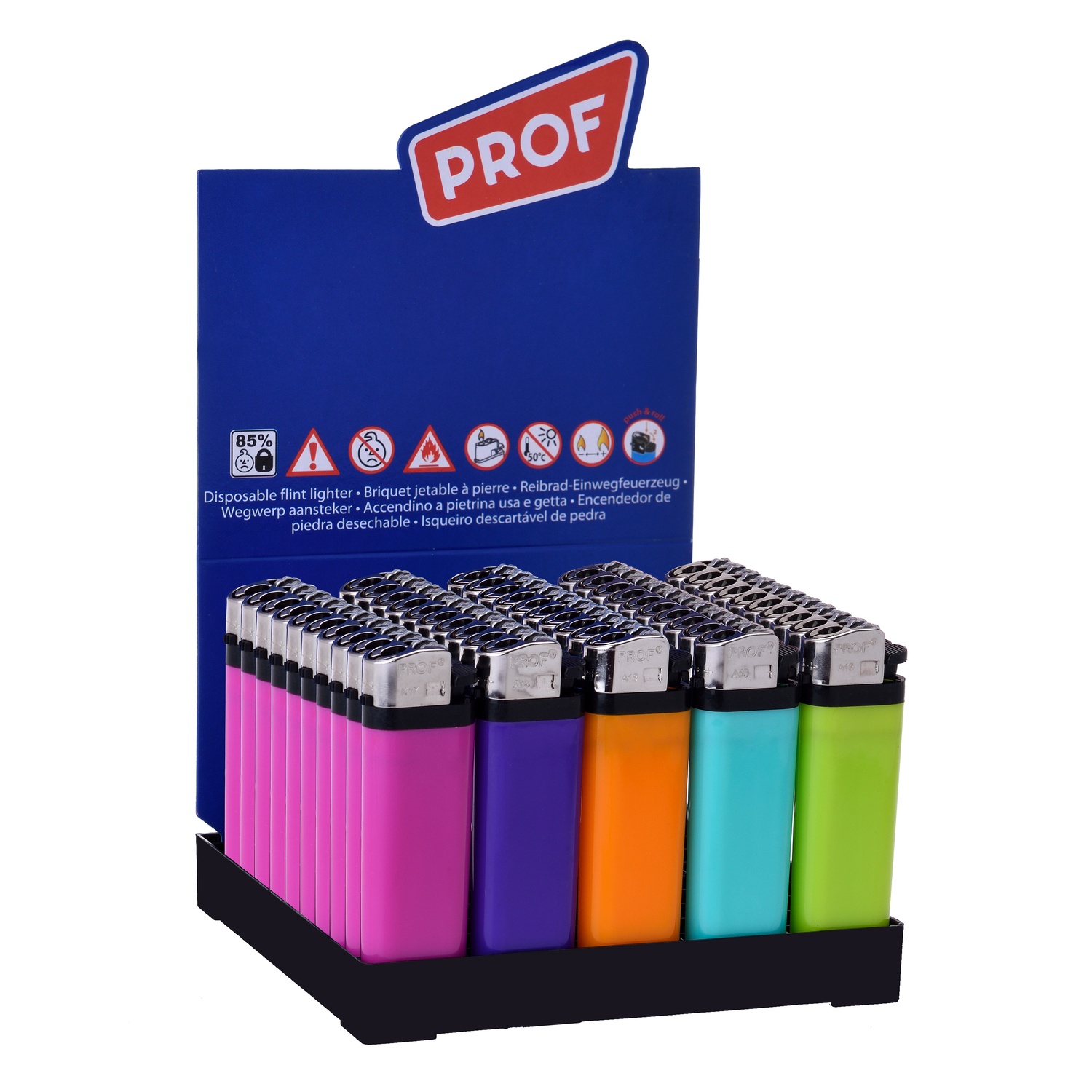 Accendino elettronico AS208 Trendy Colors box 50 pezzi