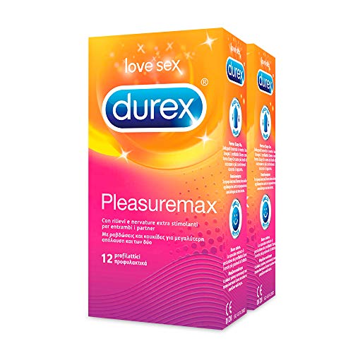Durex Pleasuremax preservativi con nervature 12 pezzi