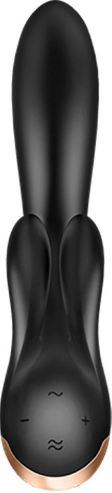 Satisfyer Double Flex vibratore rabbit rosso con app 20 cm silicone