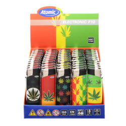 Atomic Flat F2 Cannabis accendini ricaricabili box 50