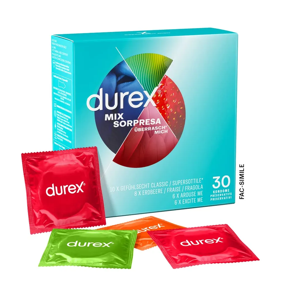 Durex Mix Sorpresa Preservativi Assortiti 30 Pezzi