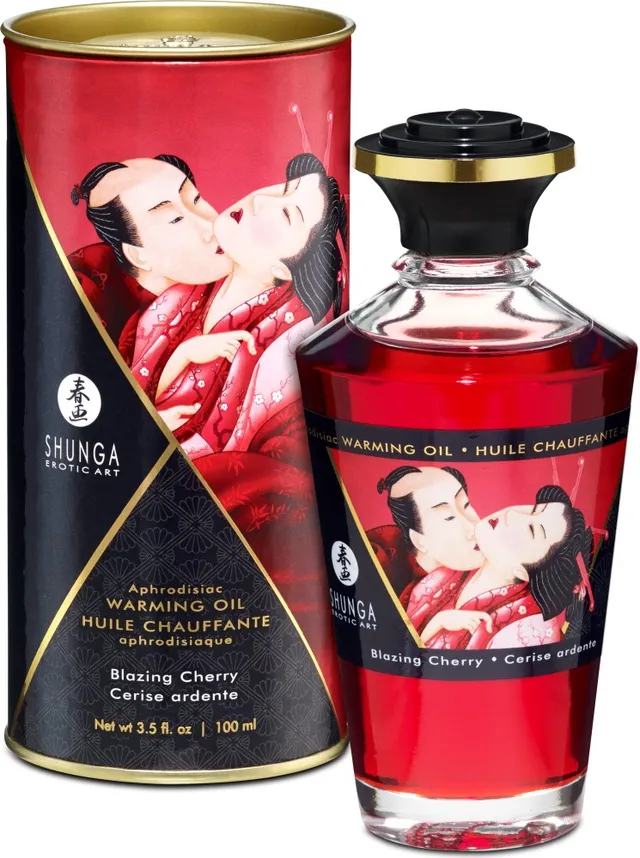 Shunga Aphrodisiac Oil Cherry olio massaggio 100ml edibile