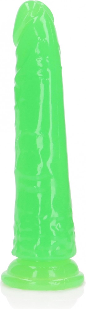 RealRock Slim Suction Cup Glow dildo realistico 6" fosforescente