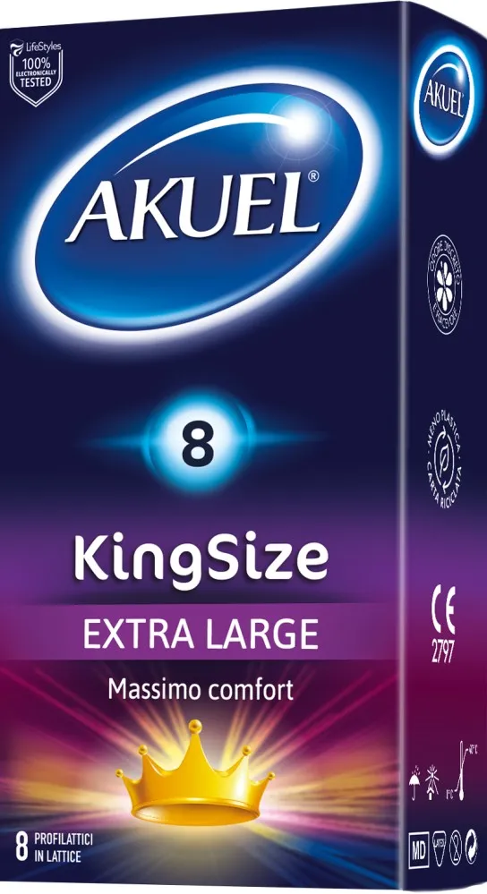 Akuel King Size preservativo ultrasottile XL 0,045 mm