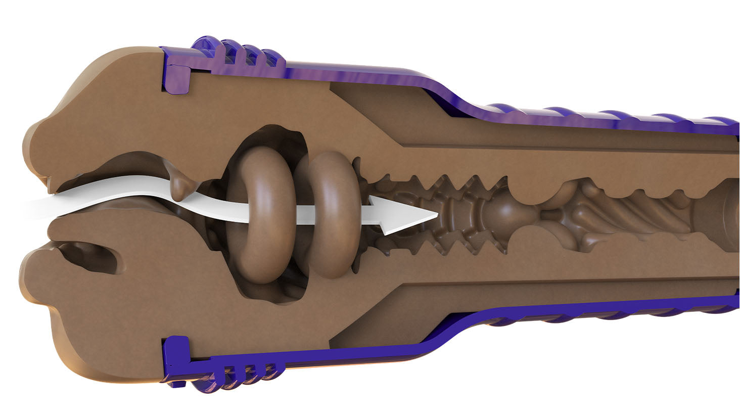 Fleshjack Boost Blow masturbatore bocca Medium Dark