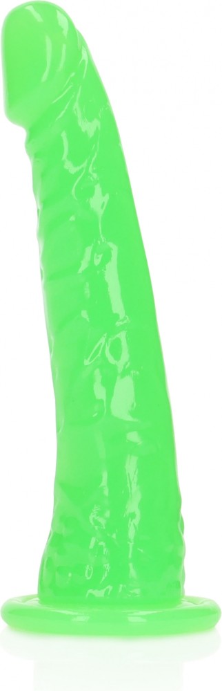 RealRock Slim Suction Cup Glow dildo realistico 6" fosforescente