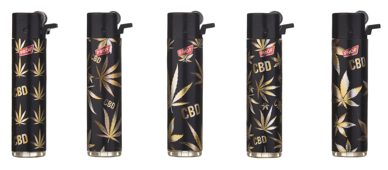 Prof Round Flint CBD accendini box 25 pezzi
