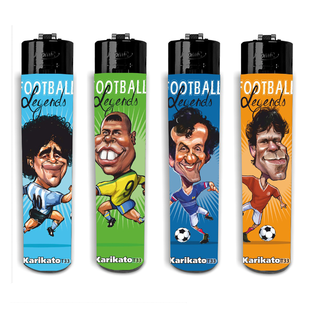 Atomic Festival Football Legends accendini box 24 ricaricabili