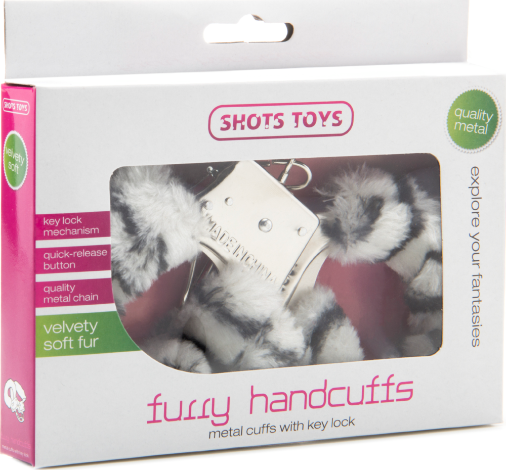 Shots Furry Handcuff Zebra manette pelose zebrate