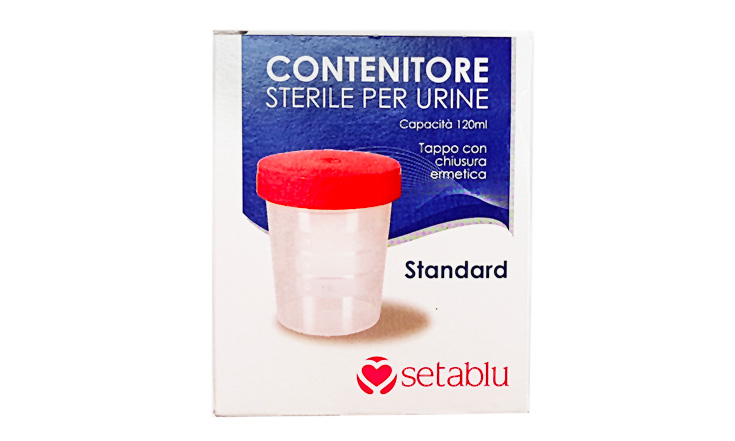 SetaBlu Contenitore Urine bicchiere sterile 120ml