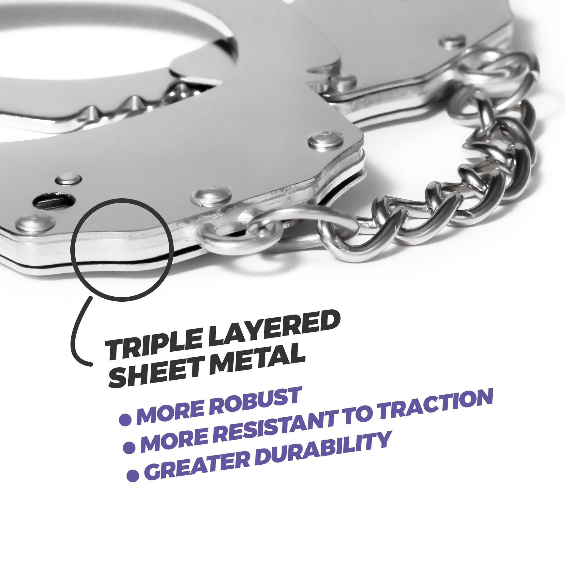 Crushious Lust Cuffs manette metallo regolabili