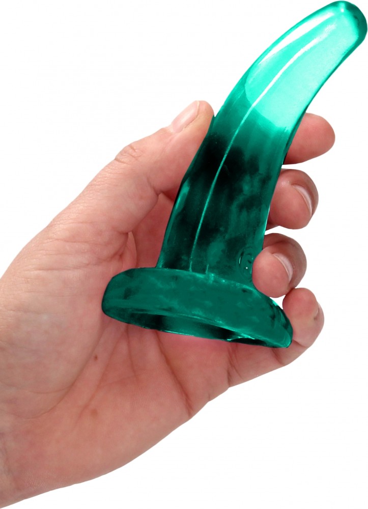 RealRock Crystal Clear 4,7 dildo con ventosa turchese 12 cm