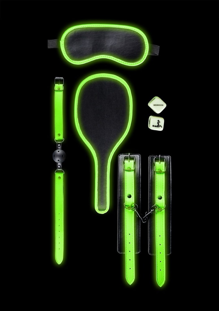Ouch! Bondage Kit 1 Kit Bondage Fluorescente al Buio