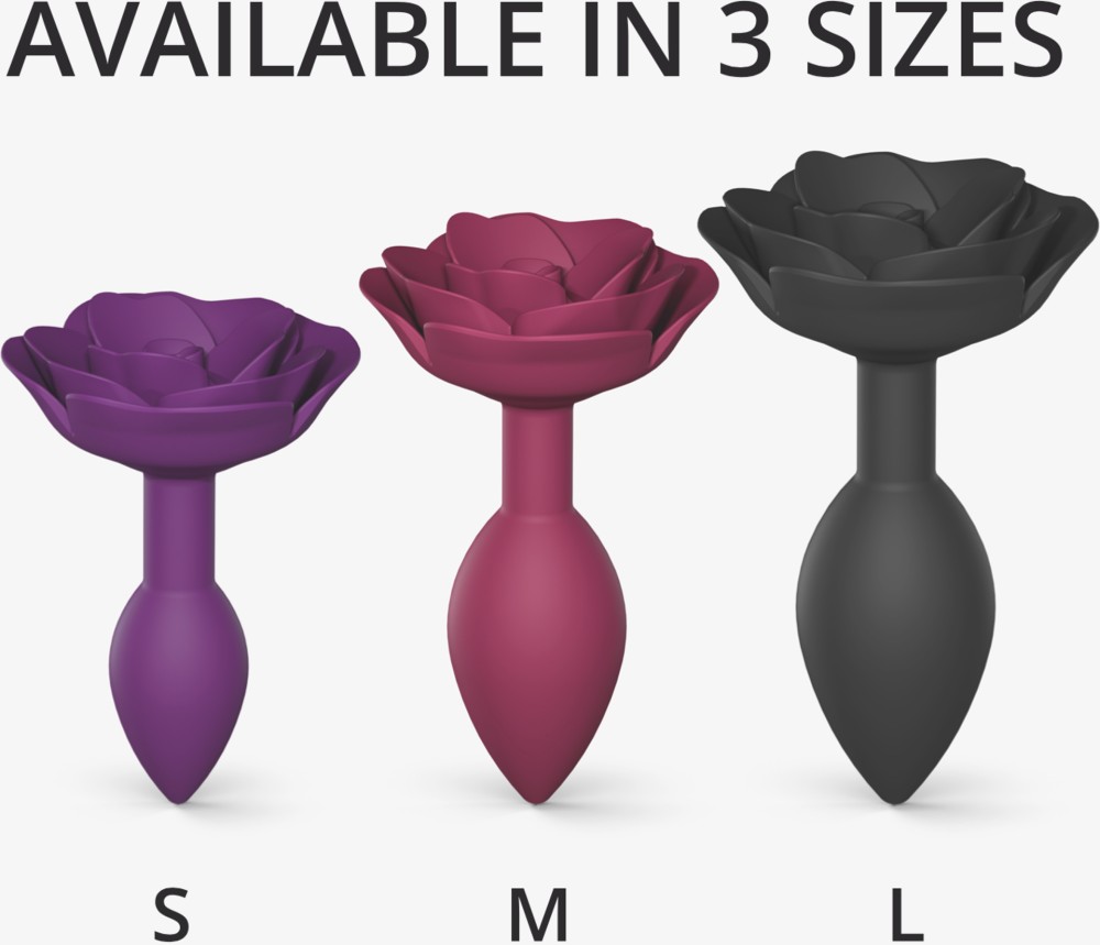 Love to Love Open Roses plug anale S fucsia silicone