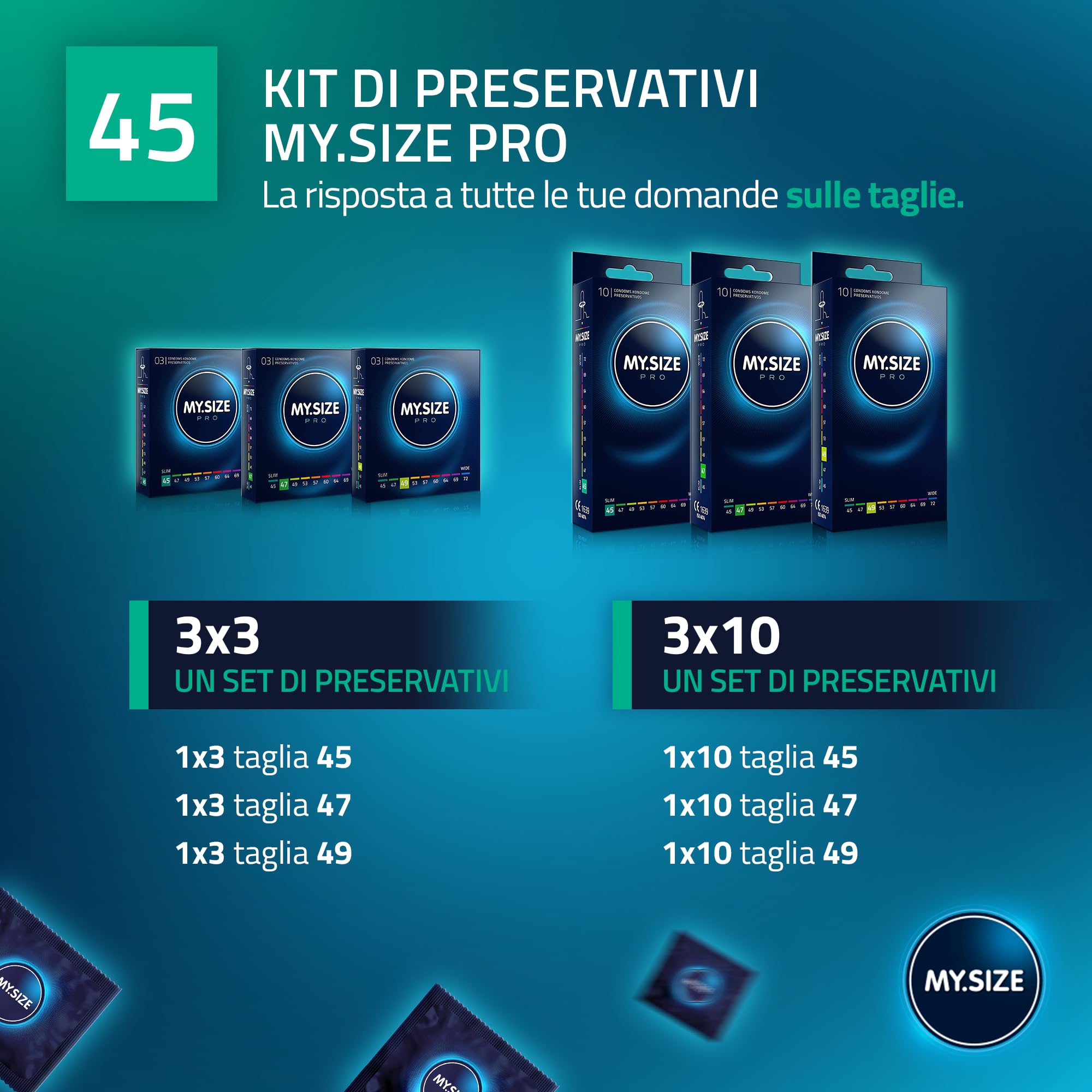 MY.SIZE PRO Elite preservativi 45 mm 10 pezzi stretti