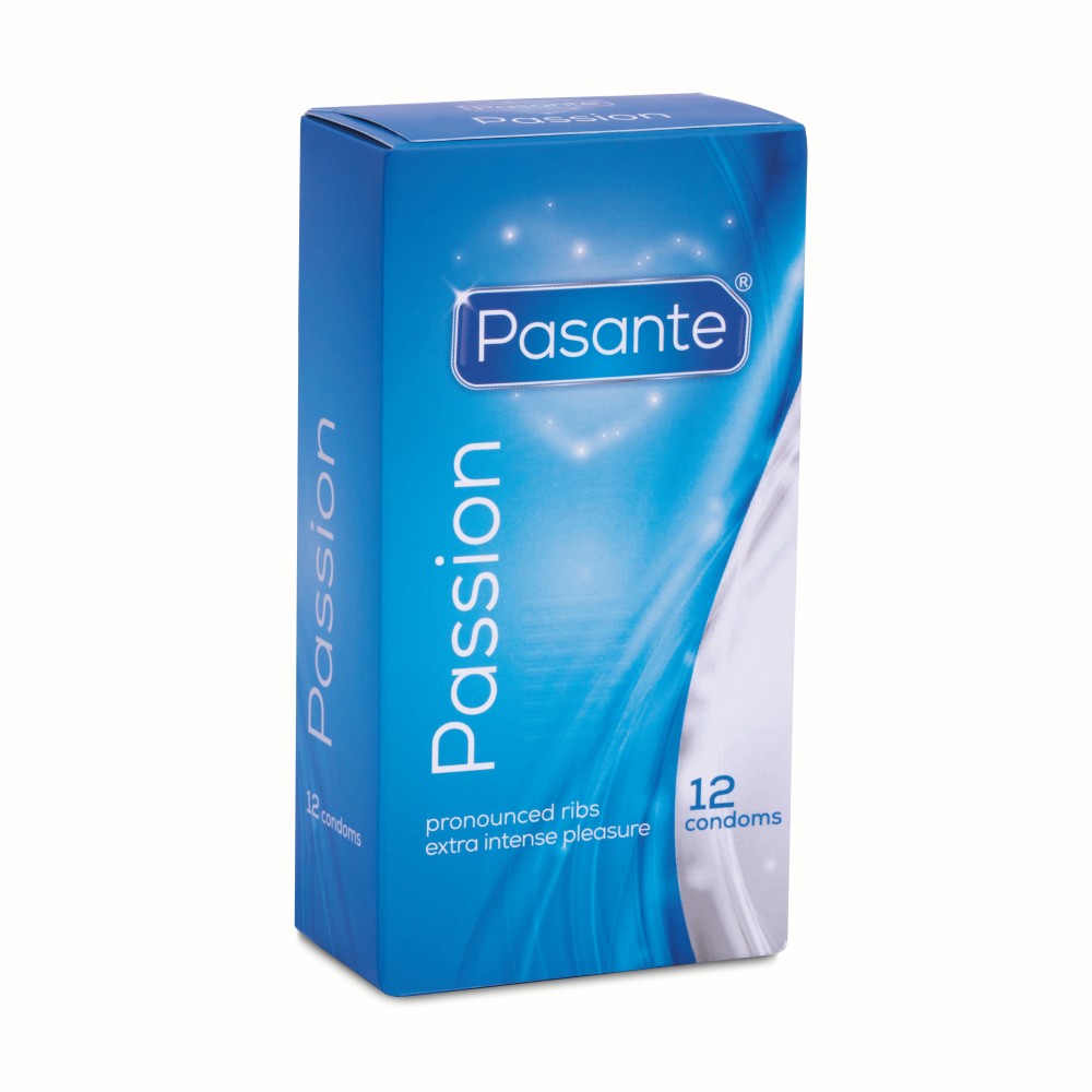 Pasante Passion Ribs & Dots preservativi stimolanti 12 pz