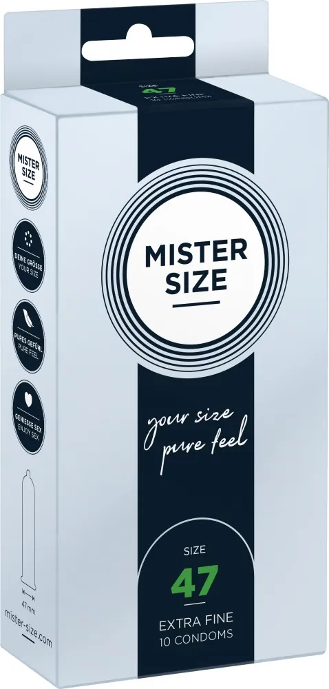 Mister Size 47mm preservativi su misura 3 pz lattice