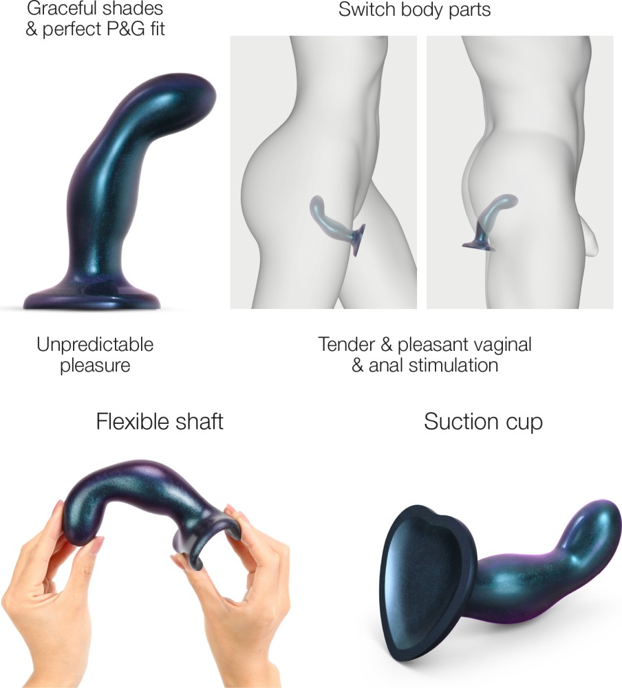 Strap-On Me Snaky M dildo plug con ventosa nero