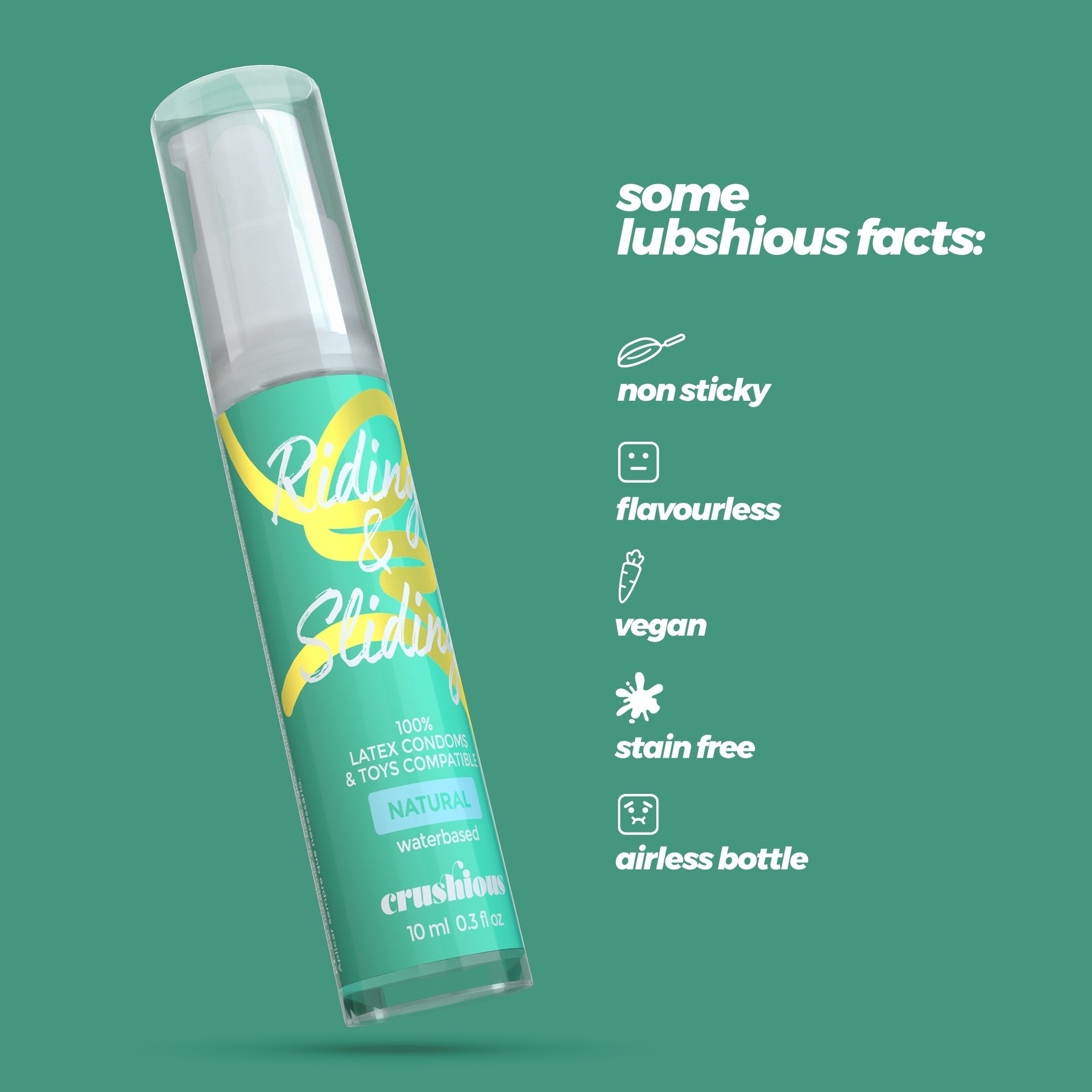 Crushious Riding Sliding lubrificante base acqua vegano