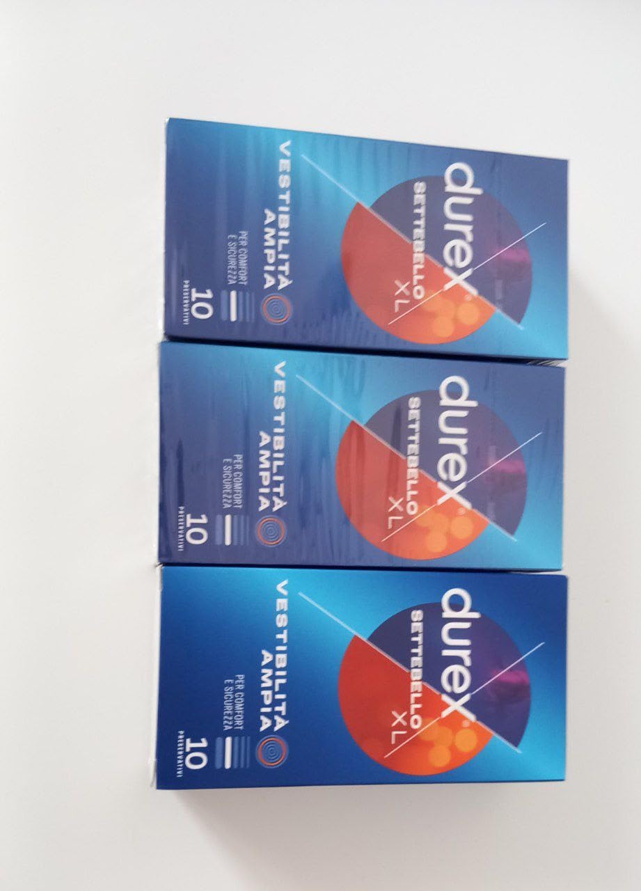 Durex Settebello XL preservativi 30 pz extra large 57 mm