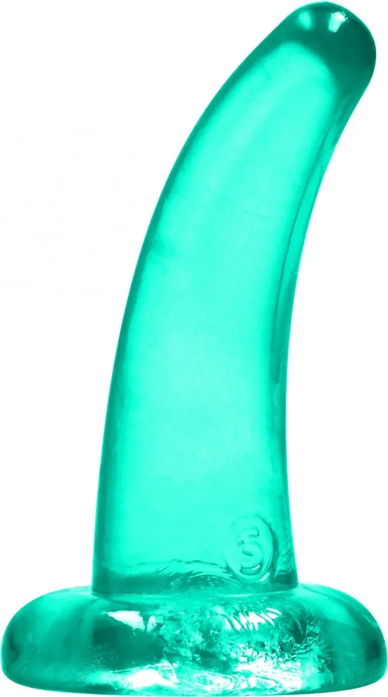 RealRock Crystal Clear 4,7 dildo con ventosa turchese 12 cm