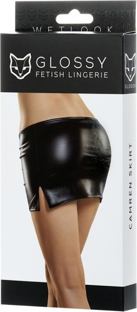 Glossy Camren Skirt 955013 minigonna nera S-M