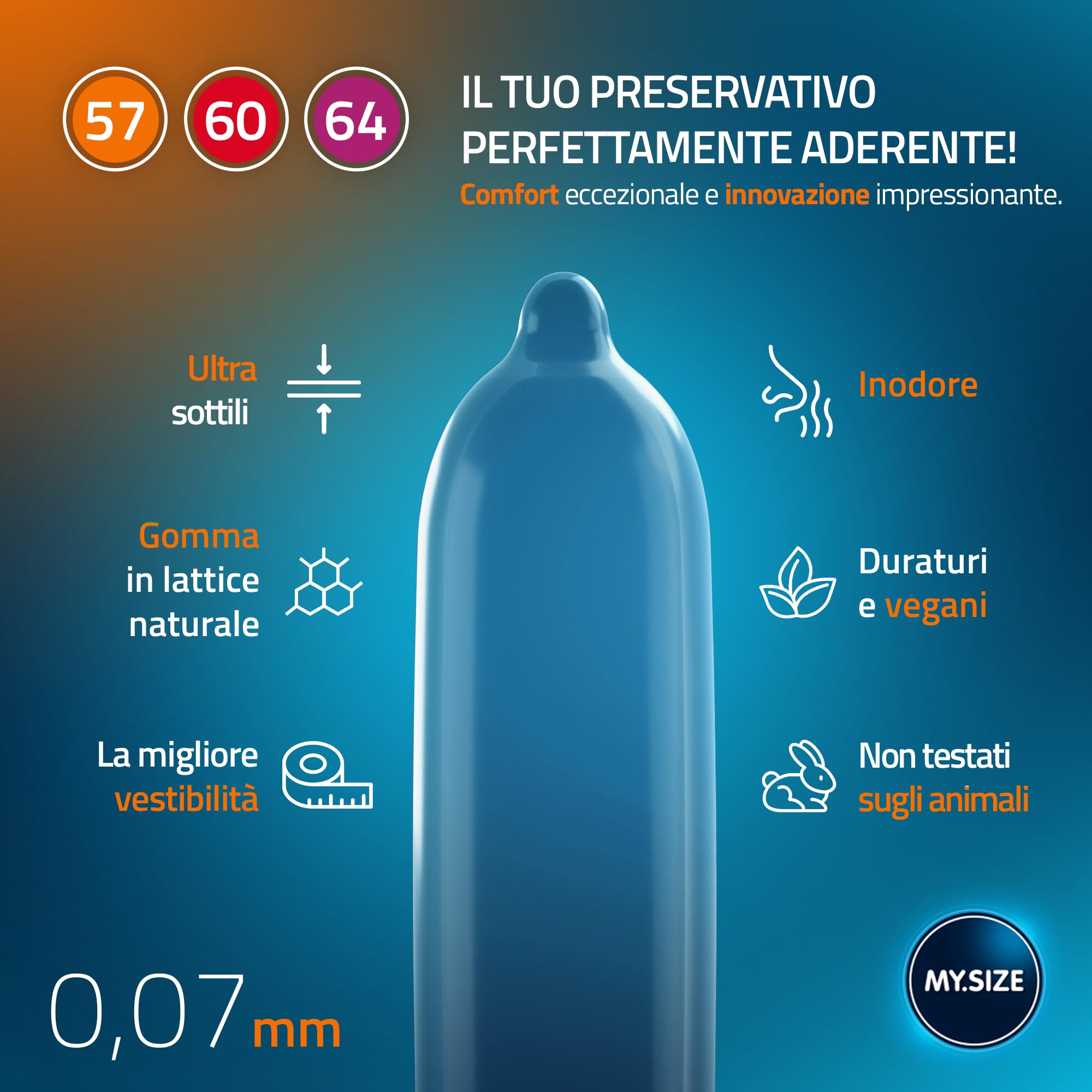 MY.SIZE PRO Classic Preservativi 57-60-64 mm 30 pz Sottili
