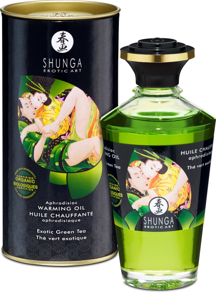 Shunga Aphrodisiac Oil olio massaggio tè verde 100 ml