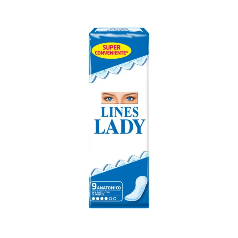 Lines Lady Anatomico Assorbente 10 pz Canalini Comfort