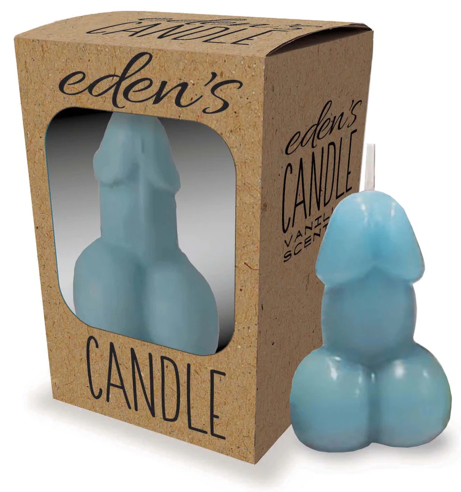 Little Genie Eden Candle candela fallica vaniglia 7,5 cm