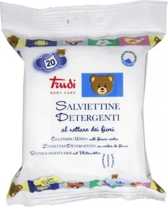 Trudy salviettine detergenti neonato microspugna 20 pezzi