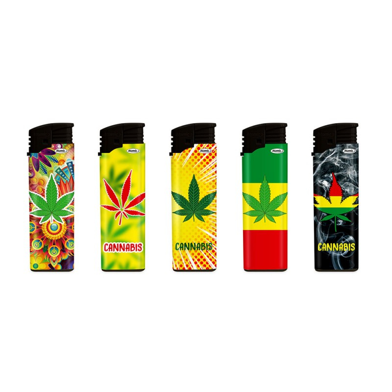 Atomic Flat F2 Cannabis accendini ricaricabili box 50