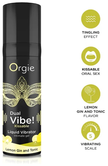 Orgie Dual Vibe Lemon Gin Tonic gel stimolante edibile