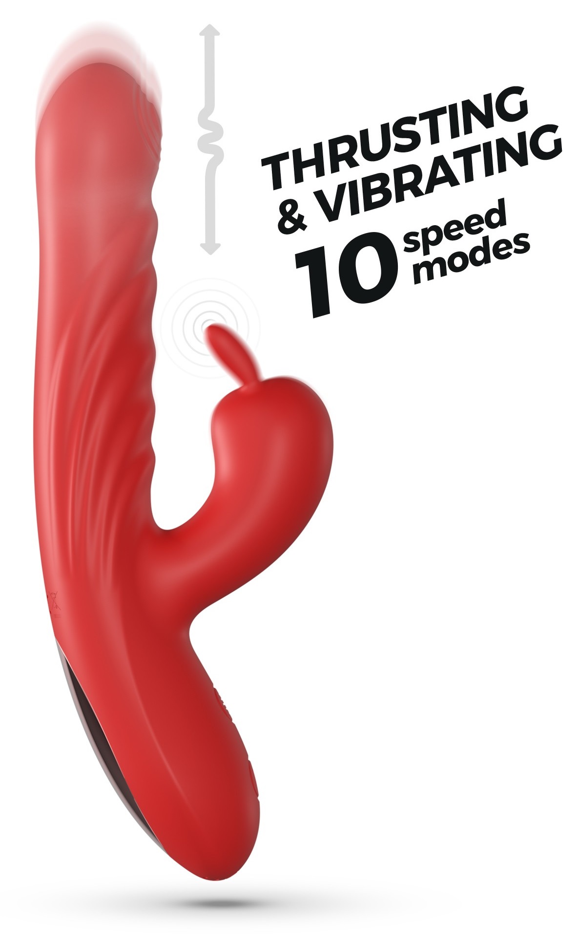 Crushious Lapin vibratore rabbit rosso silicone